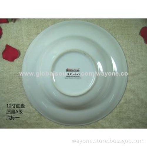 Stock lots for Maxwell Williams A grade 12" porcelain pasta plate, round shape 5 designs workable